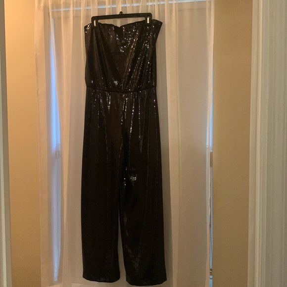 White House Black Market Pants - Strapless Sequin Jumpsuit